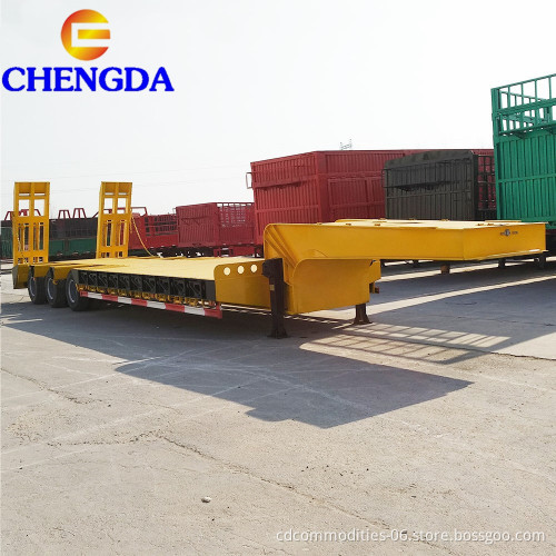 Lowbed Flatbed Trailer Flatbed Truck Trailer For Sale